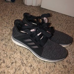 Black and pink adidas sneakers